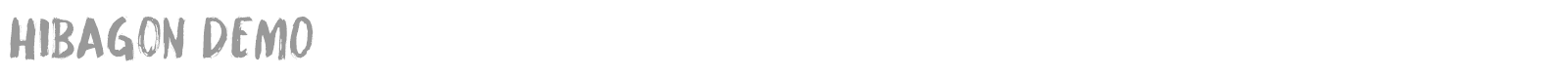 Hibagon font preview